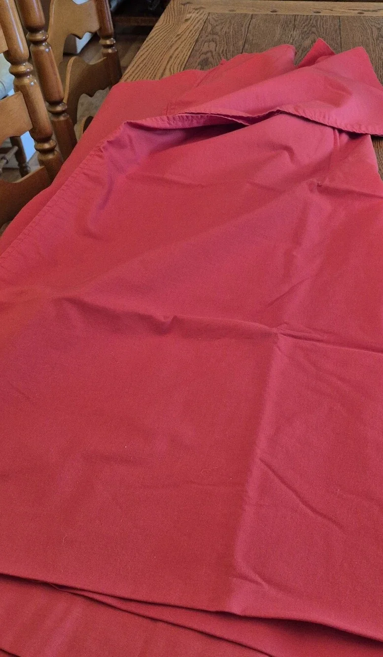 2 Bright Red Fabric Tablecloths - 100